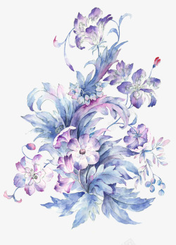 漂亮的水彩花朵小清新手绘水彩花高清图片