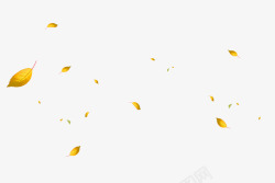 漂浮树叶矢量图黄色落叶叶子漂浮高清图片