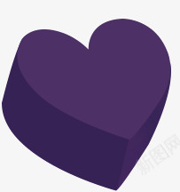 紫色的心形盒子png免抠素材_88icon https://88icon.com 心形 盒子 紫色