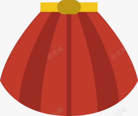 服装图标红色短裙图标图标