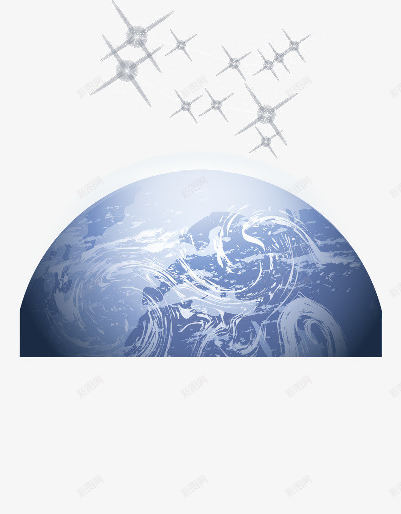 银河系中的星球png免抠素材_88icon https://88icon.com 太空 星球 矢量免费图片素材 银河系