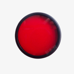 圆形防水红色滤镜素材