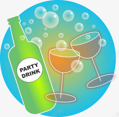 开心一夏派对的酒图标图标