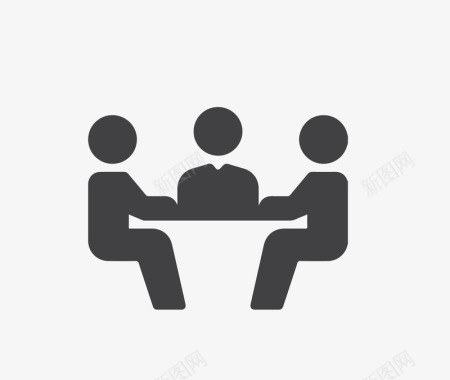 会议背人物会议图标图标