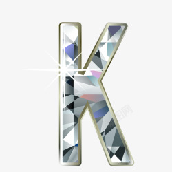 钻石英文字母K素材