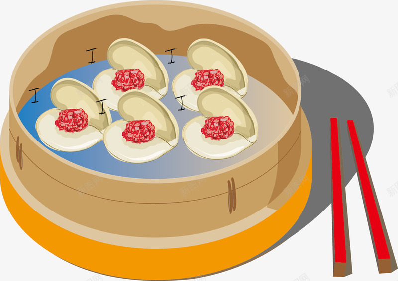 卡通美味小吃元素矢量图ai免抠素材_88icon https://88icon.com A I免抠图矢量 卡通小吃 卡通牛肉馅小吃 卡通筷子设计 平面设计 牛肉馅 蒸笼矢量图 矢量图