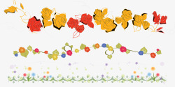五彩碎花花朵底纹高清图片