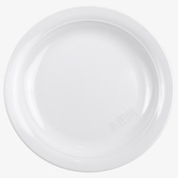 西餐快餐圆形白色瓷盘子高清图片