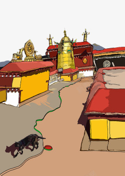 装饰图西藏庙宇素材
