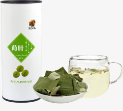 荷叶茶杯子素材