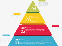 彩色三角信息图表矢量图素材
