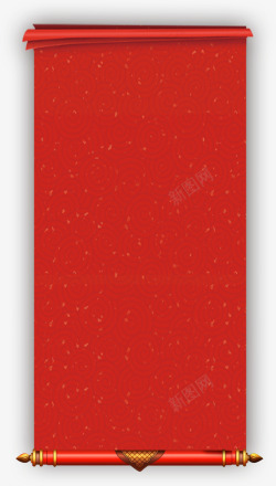 新春对联设计红色中国风海浪对联高清图片