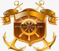 船舵素材徽章图案高清图片