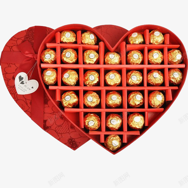 红色盒子巧克力psd免抠素材_88icon https://88icon.com 免费png图片 巧克力 盒子 红色