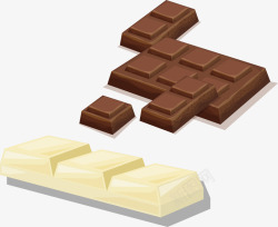 创意美食巧克力块矢量图素材