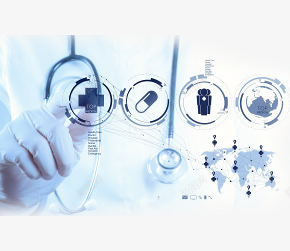 医疗科技背景png免抠素材_88icon https://88icon.com 医学科技 医生 医疗背景 听诊器背景