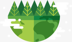 绿色地球树木植物素材