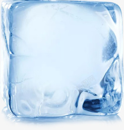 蓝色透明冰块蓝色冰块冰块高清图片