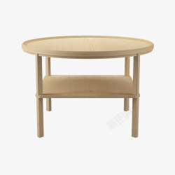 圆形木头咖啡桌椅素材