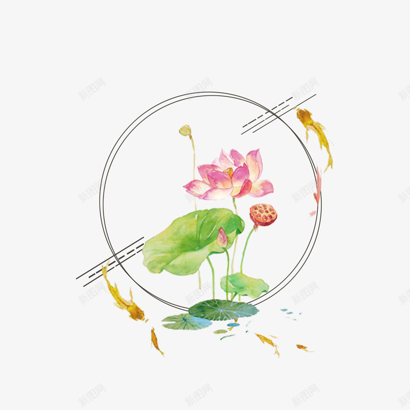 唯美荷花png免抠素材_88icon https://88icon.com 花瓣 花骨朵 荷叶 荷花 莲花