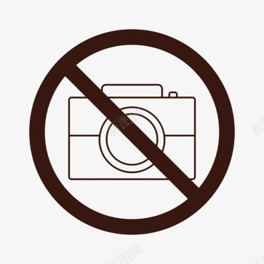 禁止拍照黑白稿图标图标