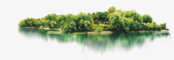 房地产海报元素湖畔水岸树林高清图片