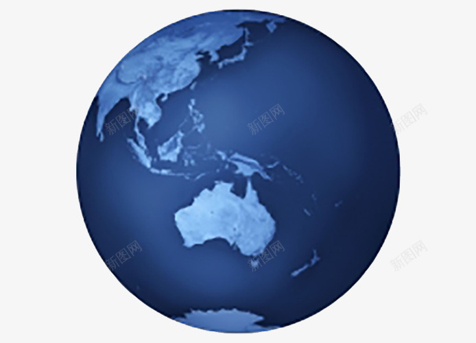 蓝色星球中的澳洲png免抠素材_88icon https://88icon.com 圆形地球 地球 澳大利亚 澳洲地图 蓝色