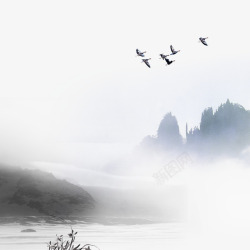森林阳光壁纸中国山水画高清图片