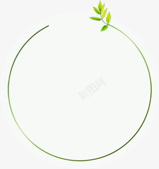 植物圆形边框png免抠素材_88icon https://88icon.com 发芽 圆形 小清新 春天 树叶 边框