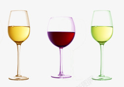家用杯具素材不同类型的高脚葡萄杯高清图片
