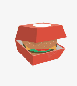 盒子中的汉堡素材