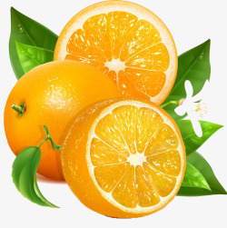 橙子橙汁橙子元素果肉新鲜水果高清图片