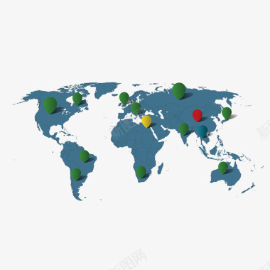 世界地图图标矢量图图标