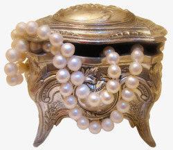复古金属制作收藏盒子珍珠素材