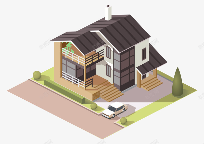城市别墅效果png免抠素材_88icon https://88icon.com 城市 城市建筑 城市高楼 建筑景观 房地产 房屋建筑 房屋设计 楼房 现代城市 空间环境 高楼大厦