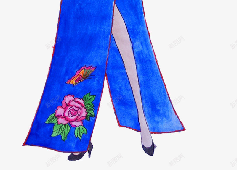 穿蓝色旗袍拿扇子的女人png免抠素材_88icon https://88icon.com 女人 扇子 旗袍 旗袍女人 蓝色旗袍