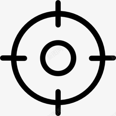 圆形洋葱狩猎的目标图标图标