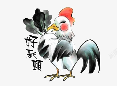 2017春节png免抠素材_88icon https://88icon.com 中国风 好彩头 简笔画 鸡年新春