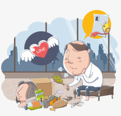 难受的秃顶患者素材