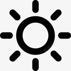 温暖的阳光清晰的太阳图标高清图片