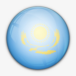 国旗哈萨克斯坦对世界标志图标图标
