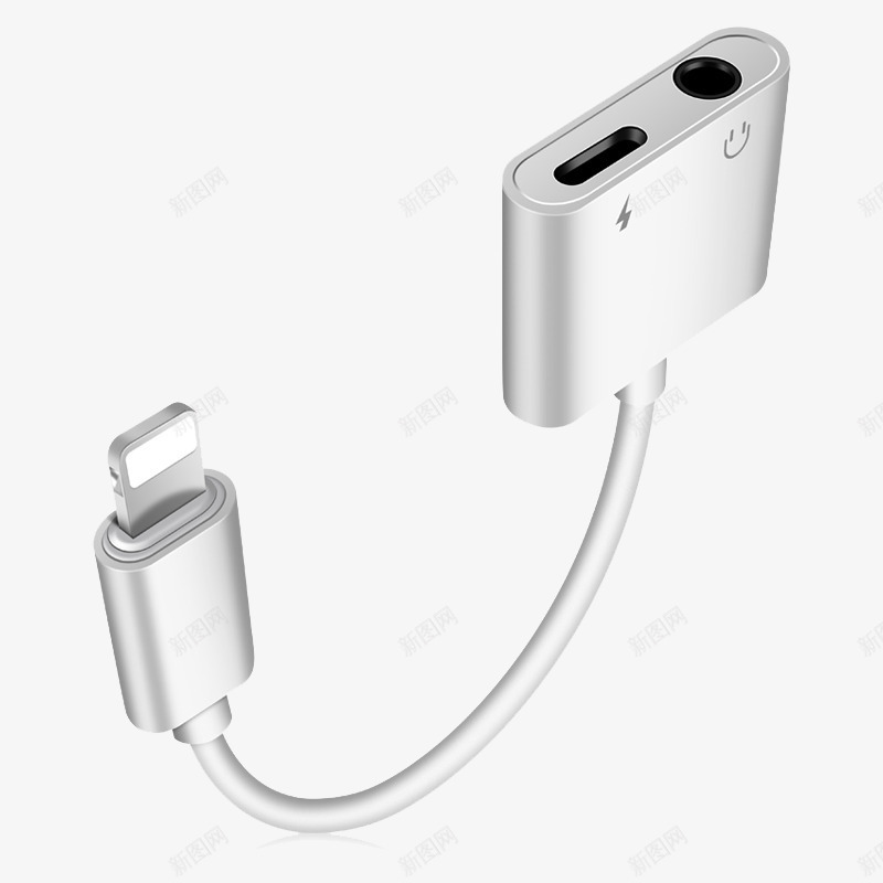 苹果7耳机转接头二合一png免抠素材_88icon https://88icon.com 二合一 小配件 手机小配件 白色 线材 耳机 苹果 转接头