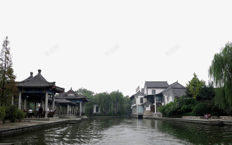 大明湖畔风景png免抠素材_88icon https://88icon.com 图片 大明湖 建筑物 房子 风景