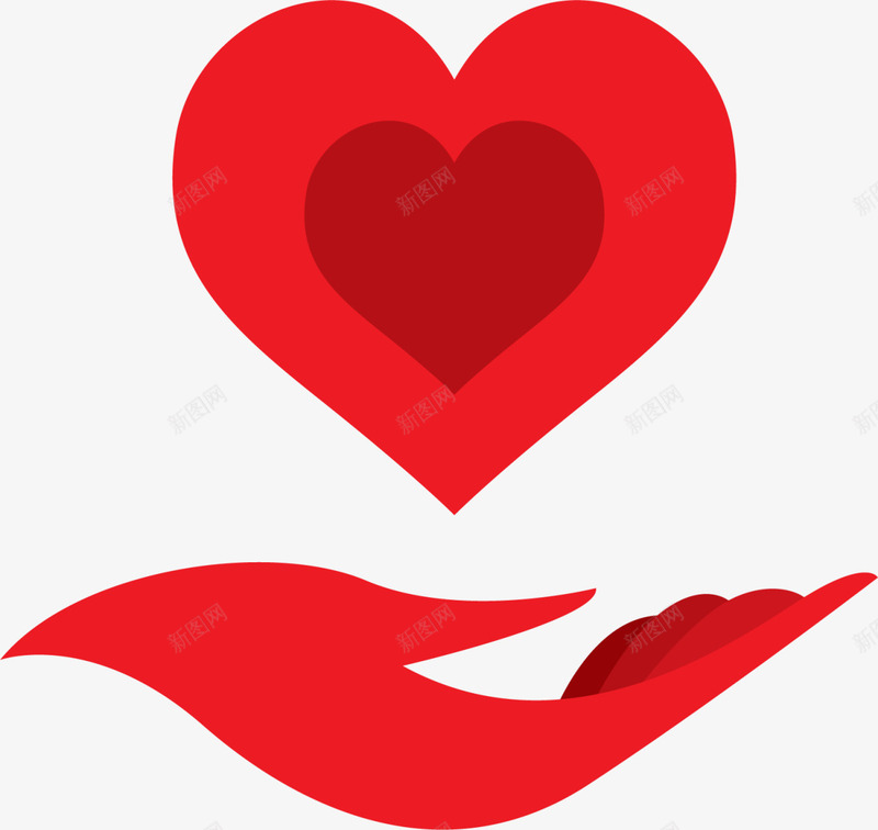 红色立体手掌爱心png免抠素材_88icon https://88icon.com 世界红十字日 医疗 心形 手掌爱心 无偿献血 献爱心