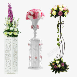 白玫瑰花束婚礼典礼用花高清图片