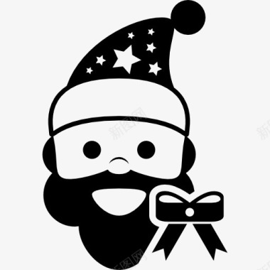 圣诞老人的性格圣诞老人的头图标图标