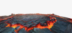 热烈背景火山岩浆裂缝高清图片