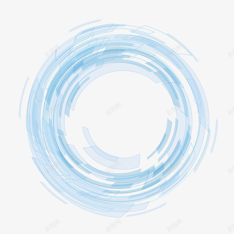 蓝色科技圆环元素矢量图ai免抠素材_88icon https://88icon.com 创意 圆环 宇宙 环绕 科技 纹理 蓝色 质感 矢量图