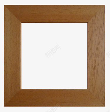 方形木质画框边框素描边框卡通木质相框图标图标