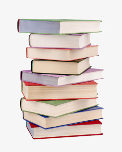 学习知识堆积如山不整齐的一叠书实物高清图片